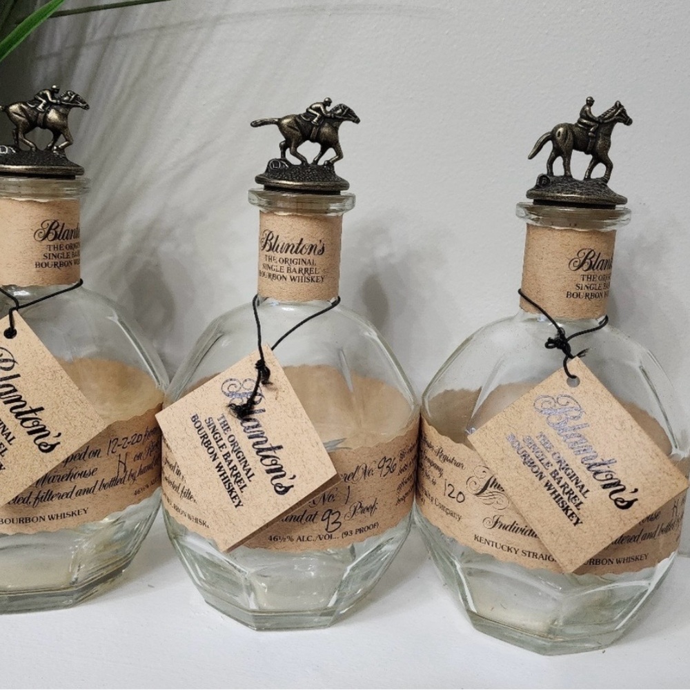 Blantons empty w. bottles